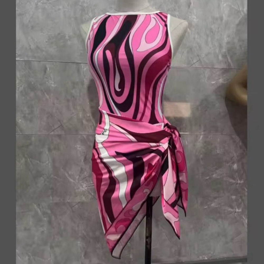 Pucci 1 piece with scarf